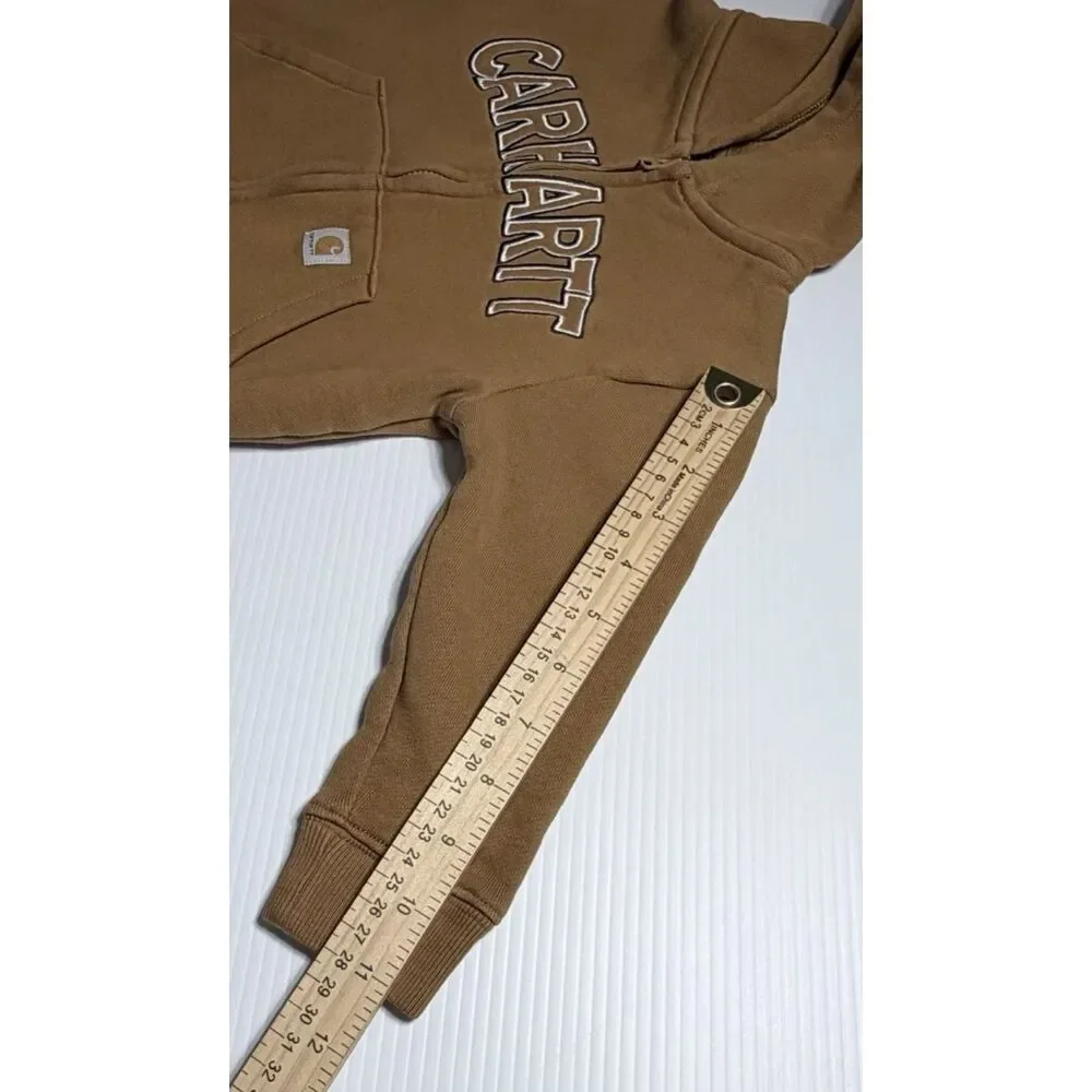 Carhartt Full Zip Hoodie Kid's 2T Sweatshirt Brown Embroidered Logo Pockets